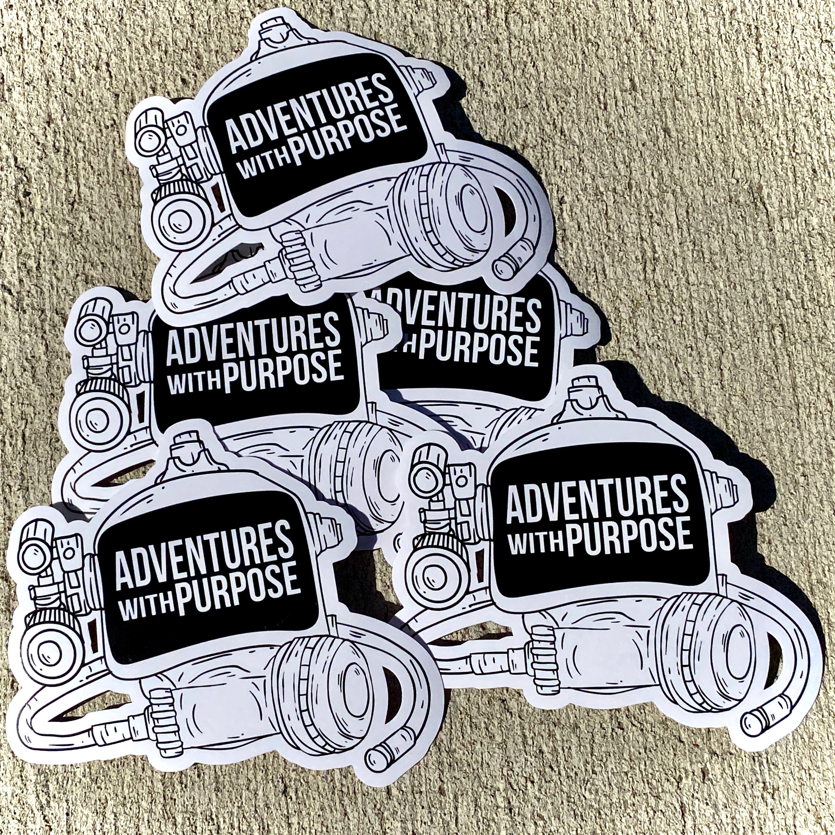 Vinyl Stickers: Adventures With Purpose Dive Mask