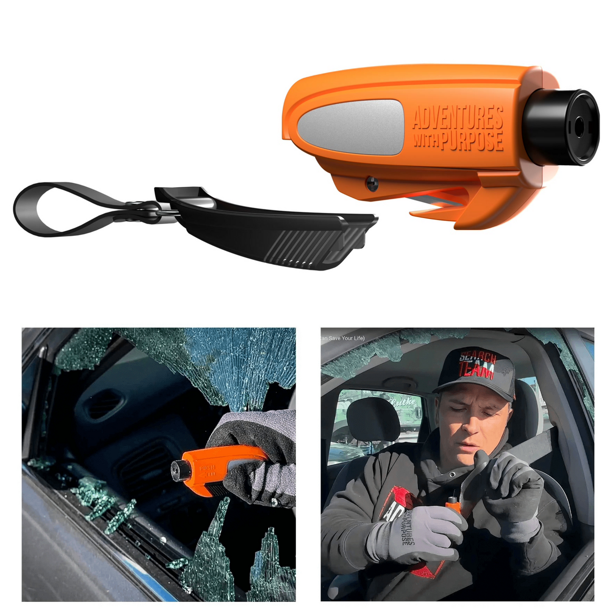 2-in-1 Emergency Window Breaker & Seatbelt Cutter – Adventures With Purpose
