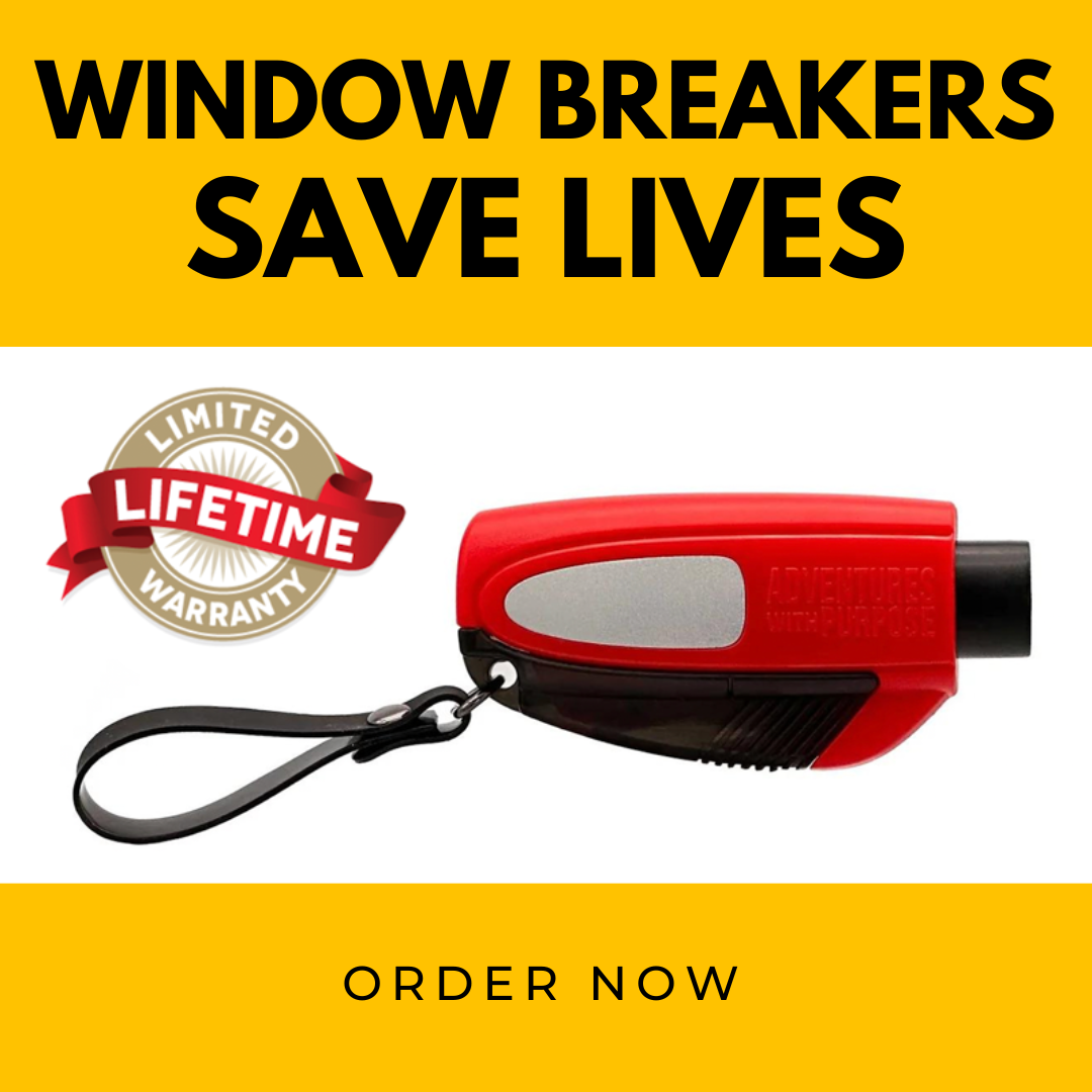 AWP 2-in-1 Emergency Window Breaker & Seatbelt Cutter Black