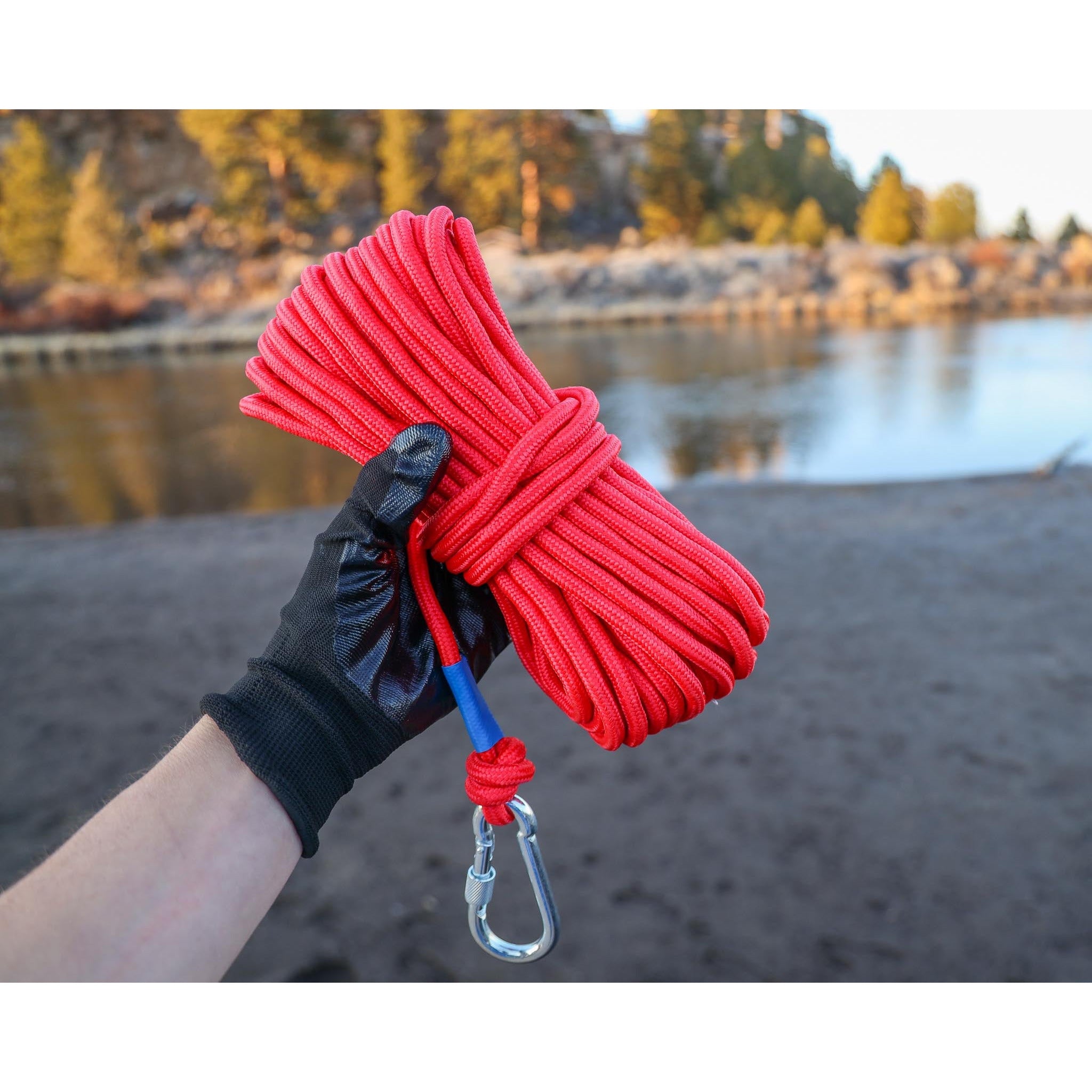 Fishing Magnet with Grappling Hooks，66ft Rope & Glove,760LB