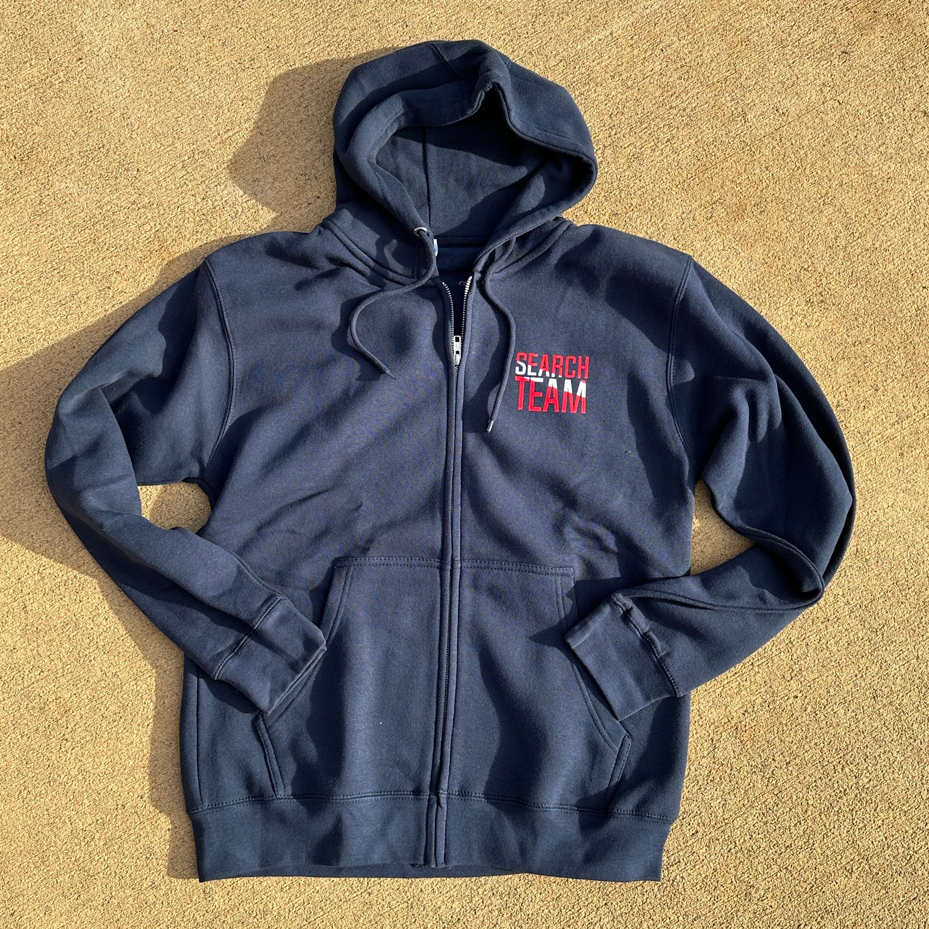 SEARCH TEAM Zip-Up Hoodie w/ Boat and Magnet