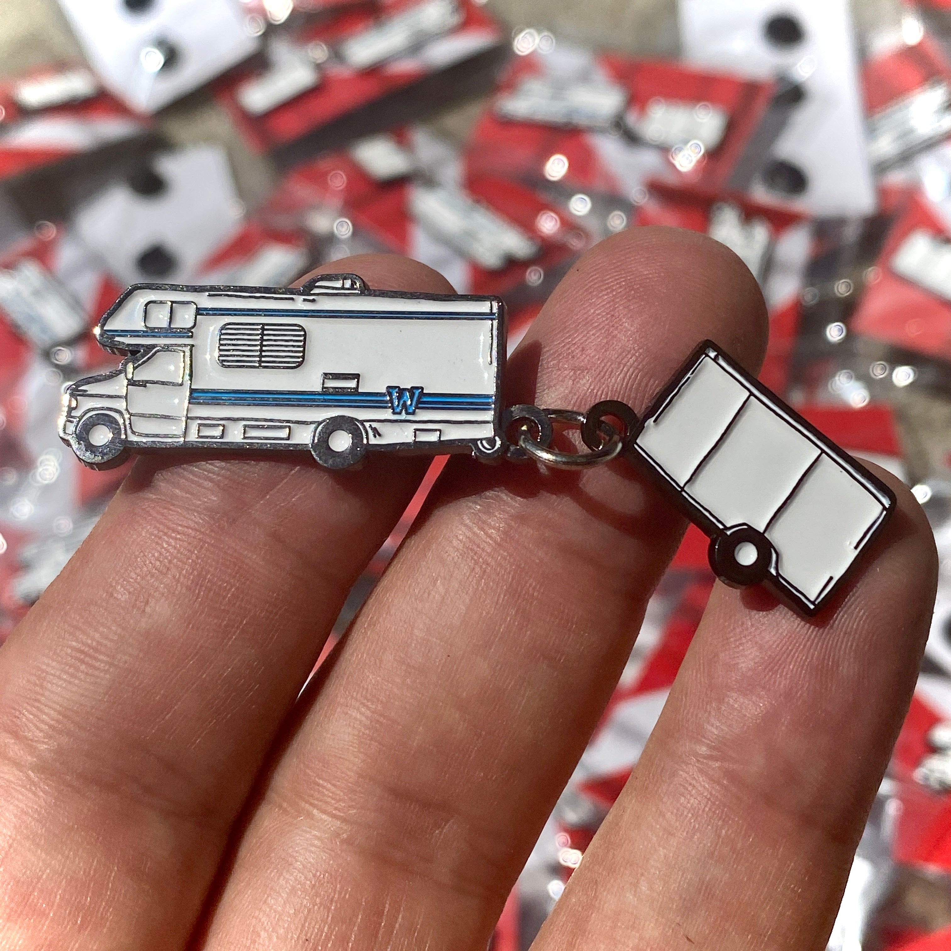 Collector Pins: AWP RV and Gear Trailer
