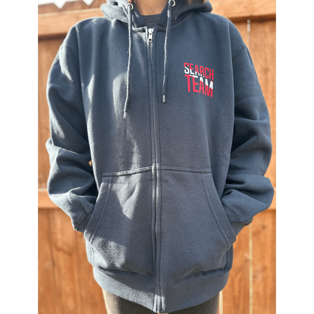 SEARCH TEAM Zip-Up Hoodie w/ Boat and Magnet
