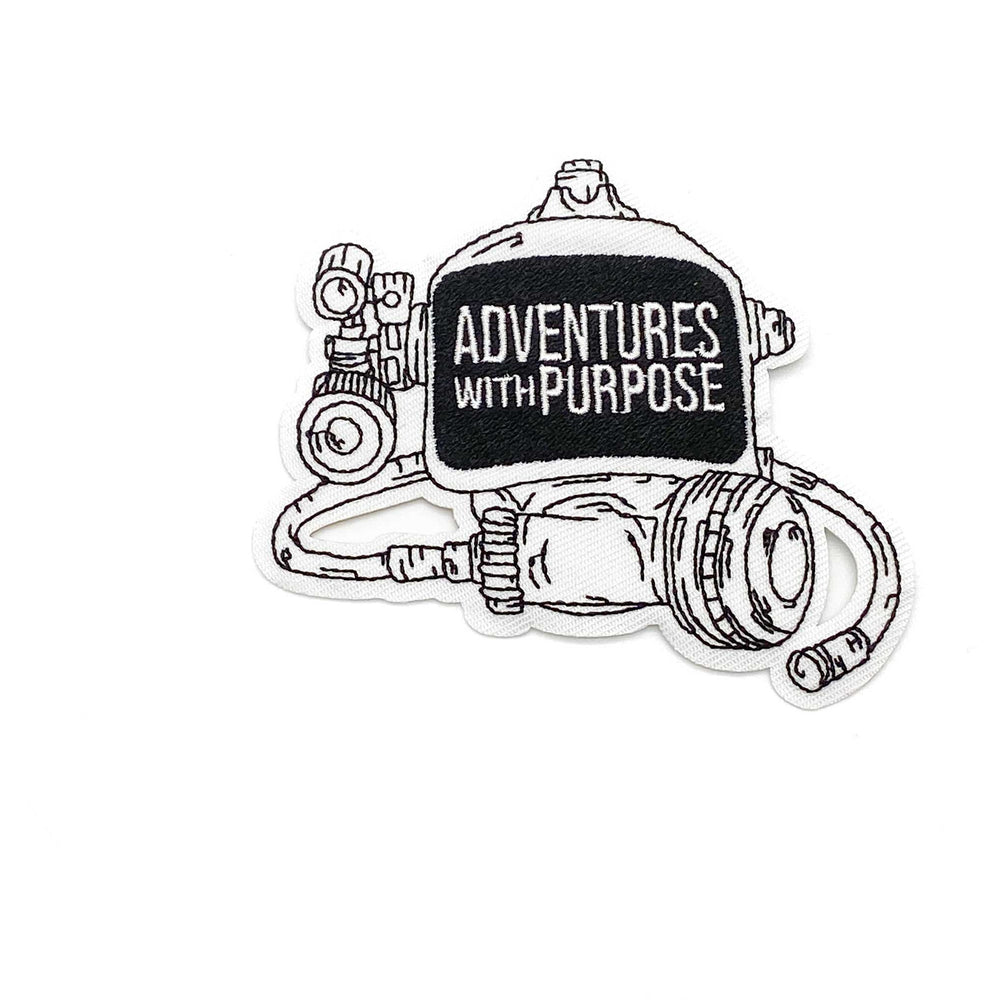 Iron-on Patch: ADVENTURES WITH PURPOSE DIVE MASK