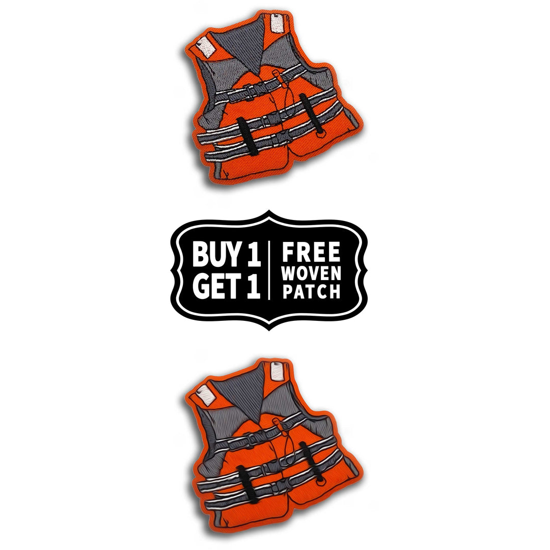 Iron-on Patch: ALWAYS WEAR YOUR LIFE JACKET