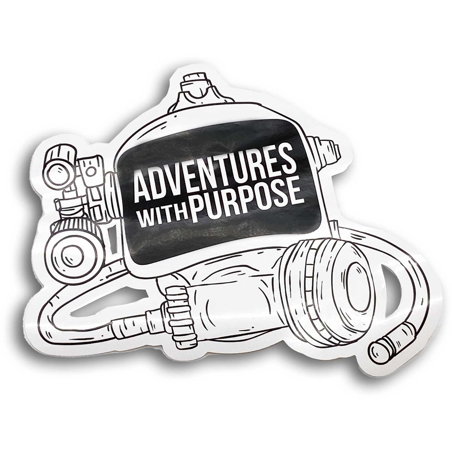 Vinyl Stickers: Adventures With Purpose Dive Mask