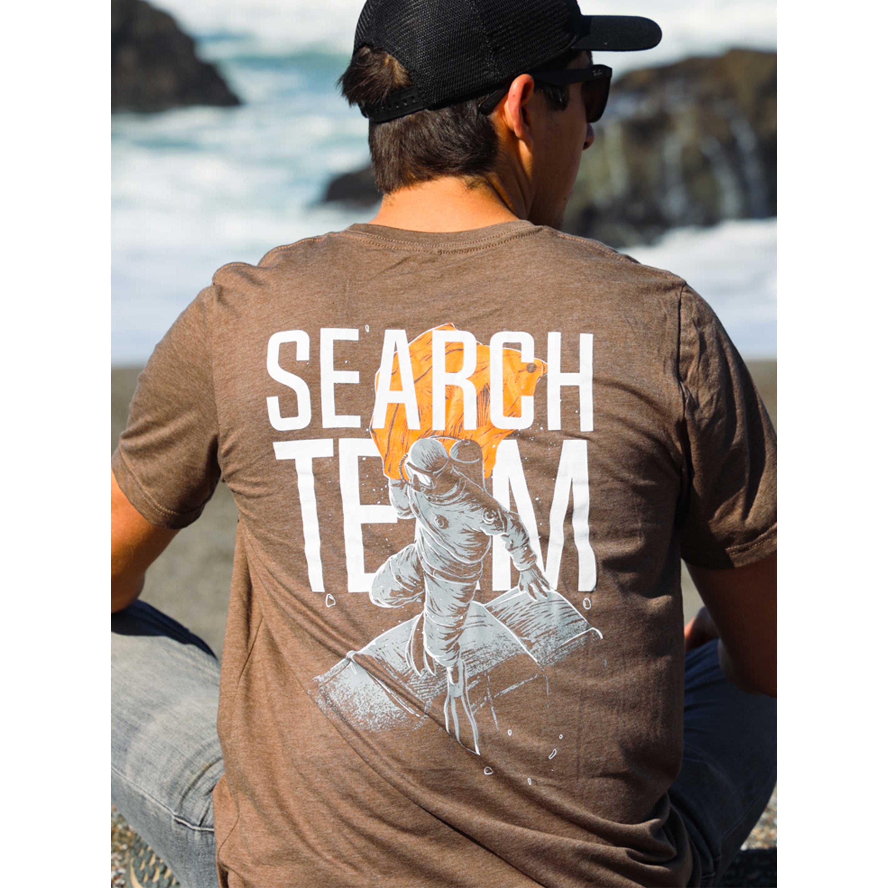AWP SEARCH TEAM Premium Crew T-Shirt w/ DIVER and LIFT BAG on Back